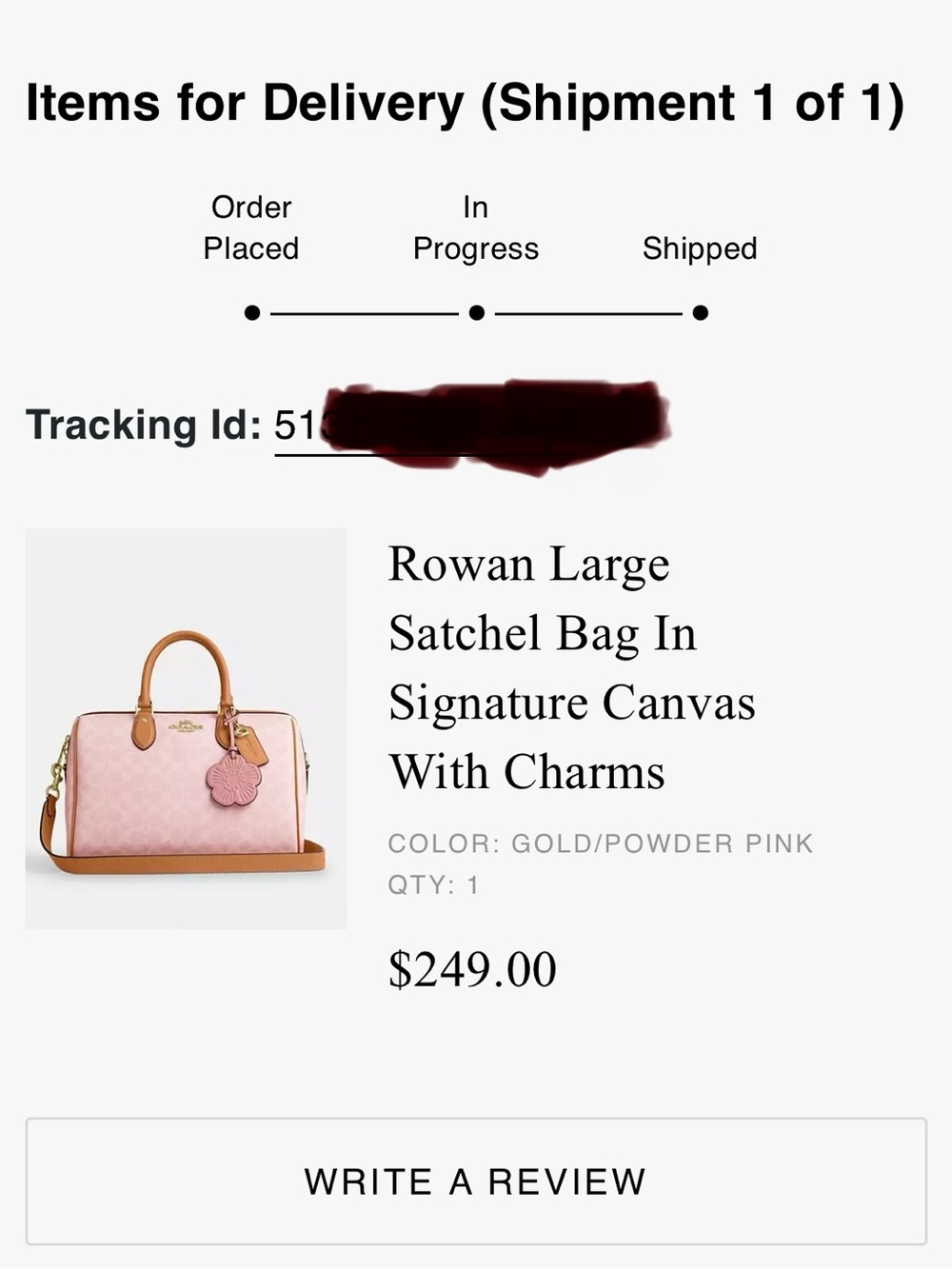 Coach Large Powder Pink Rowan with Matching Pink Wallets and Passport holder - Picture 15 of 15